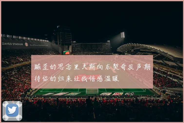 腻歪的思念里夫斯向东契奇发声期待你的归来让我倍感温暖